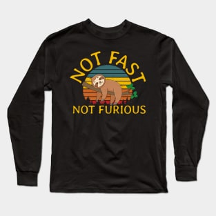 Not-fast-not-furious-sloth Long Sleeve T-Shirt